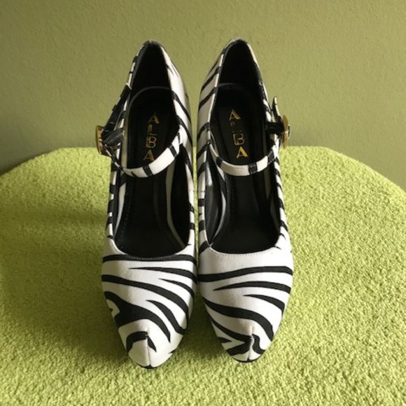 Alba Shoes - ALBA Zebra print platform heels size 7.5